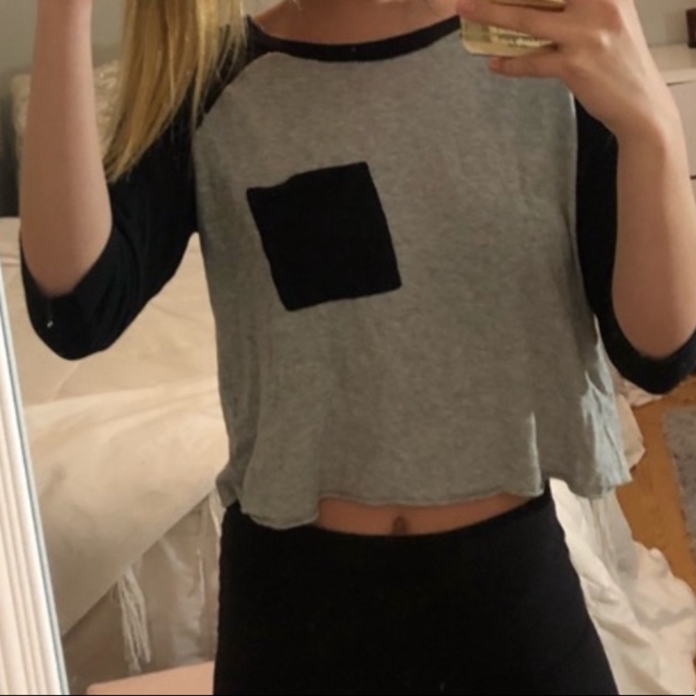 Pacsun Cropped Baseball Tee - Picture 2 of 2